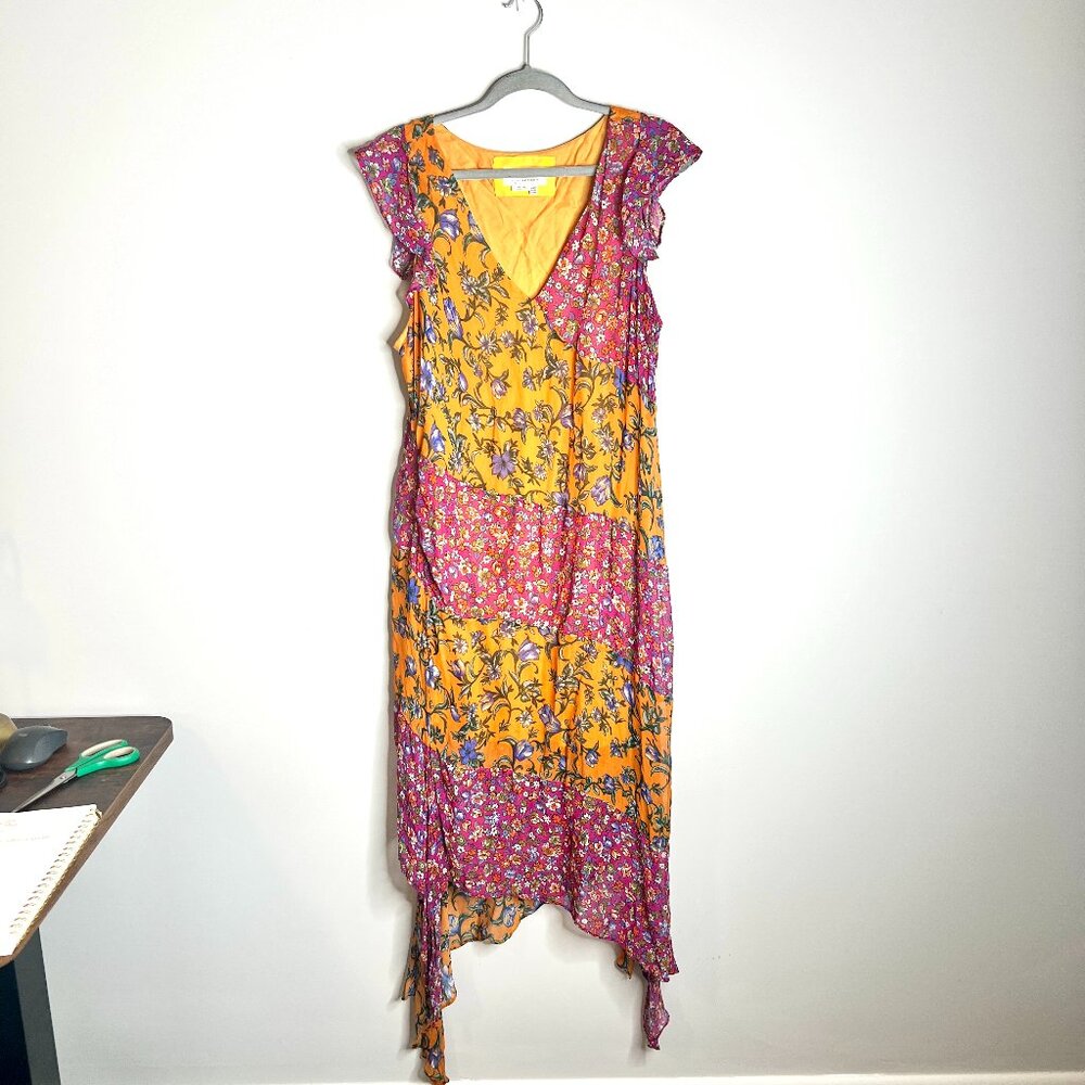 Anthropologie Hanky Hem Midi Dress Floral Slip Dress Fairycore Cottagecore 16W - Picture 3 of 8
